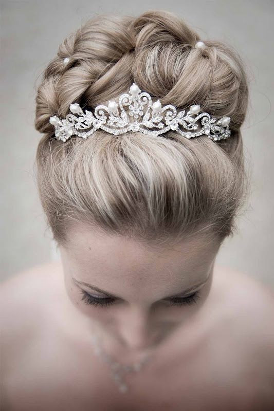 Prom Hairstyles With Tiara
 Buns Tiaras and Up dos on Pinterest