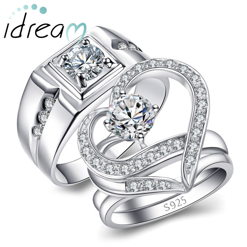 Promise Ring Engagement Ring And Wedding Ring Set
 Men s Engagement Ring with Cubic Zirconia Diamond Accents
