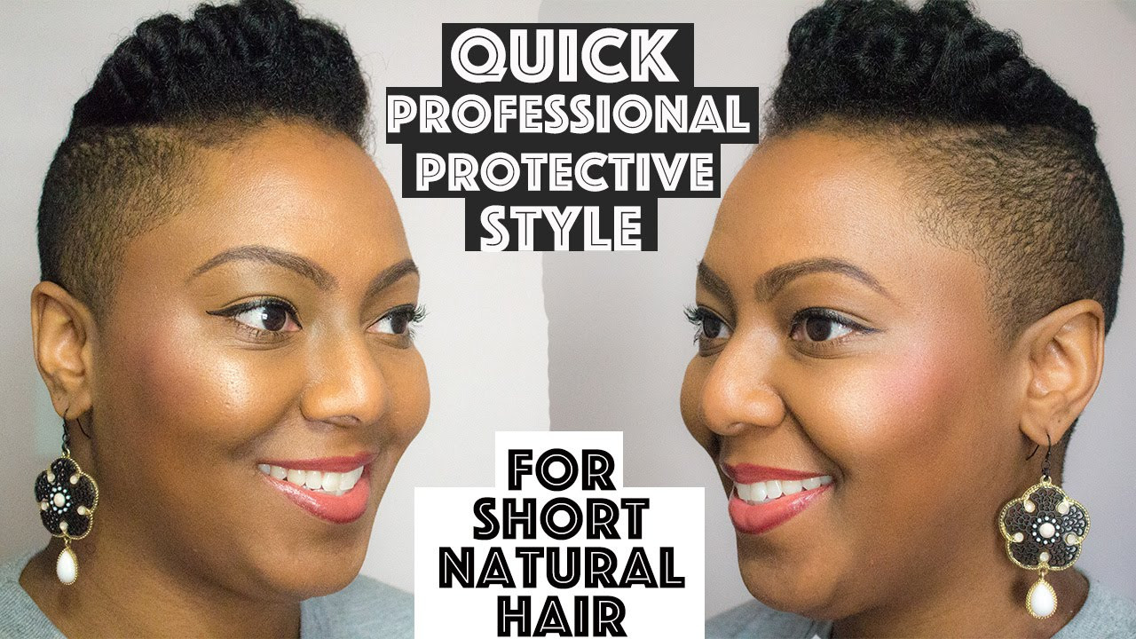 Protective Hairstyles For Natural Hair With Weave
 No Weave Protective Style for Short or Tapered Natural