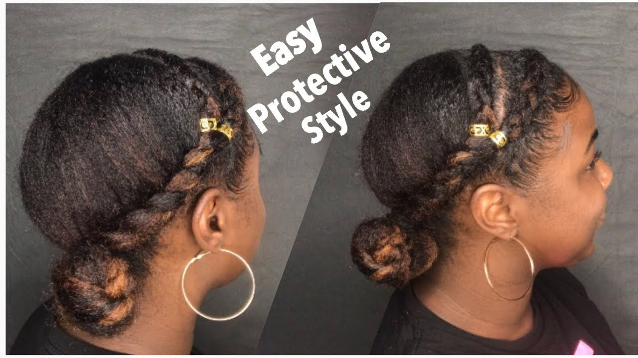 Protective Hairstyles For Natural Hair With Weave
 Easy Protective Style for Natural Hair Without Weave