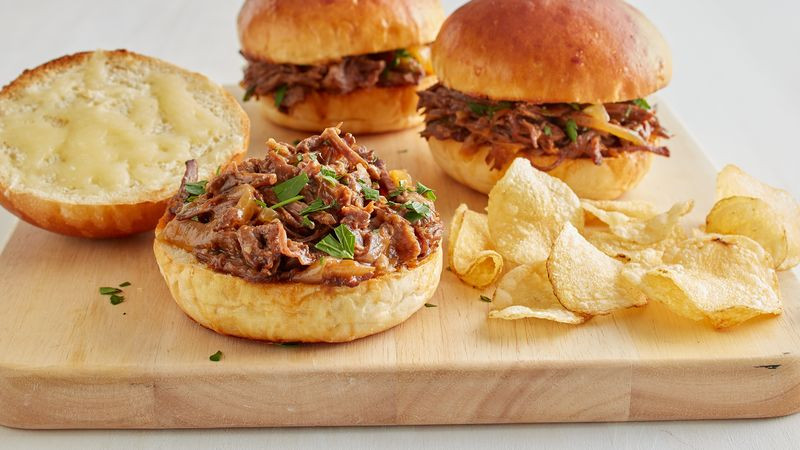 Pulled Beef Sandwiches Recipe
 Slow Cooker French ion Shredded Beef Sandwiches recipe