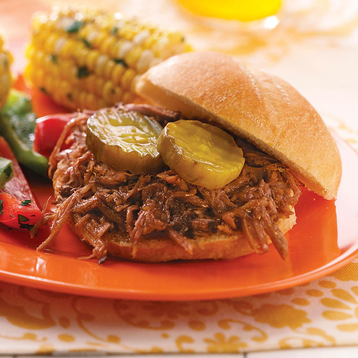 Pulled Beef Sandwiches Recipe
 Shredded Barbecue Beef Sandwiches Recipe