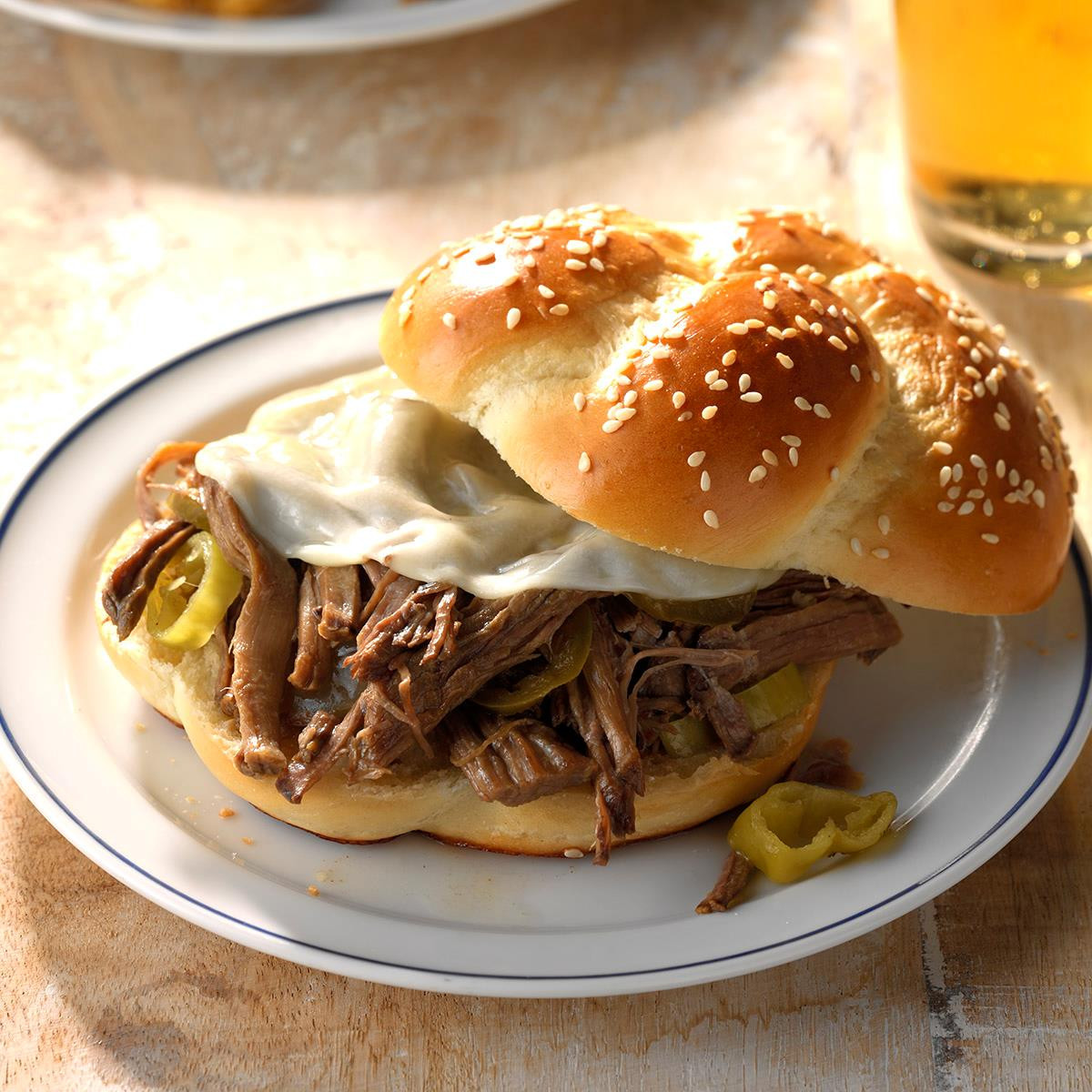 Pulled Beef Sandwiches Recipe
 Spicy Shredded Beef Sandwiches
