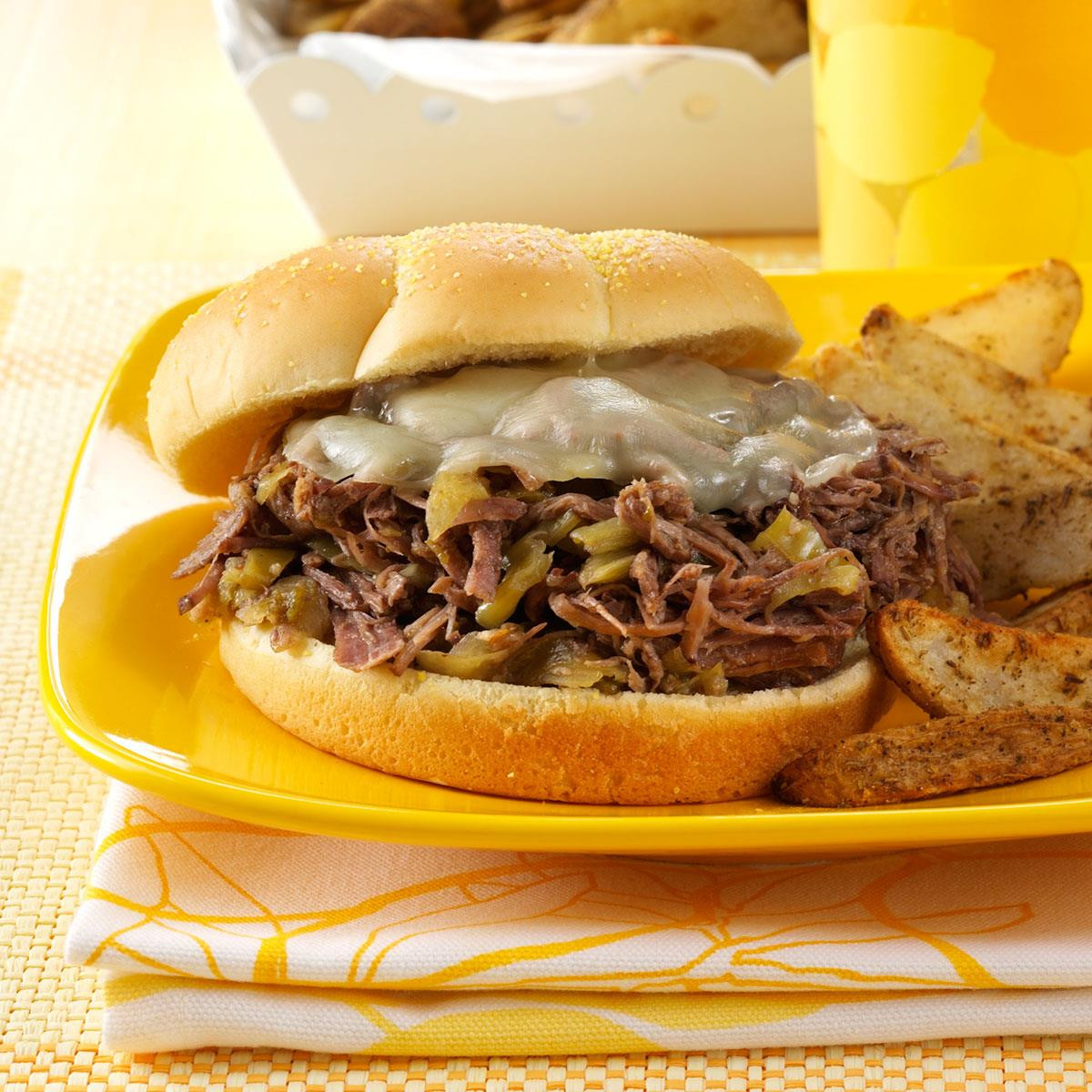 Pulled Beef Sandwiches Recipe
 Spicy Shredded Beef Sandwiches Recipe