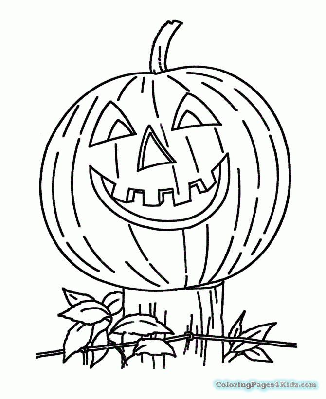 Pumpkin Coloring Pages For Kids
 Happy Halloween Pumpkin Coloring Pages