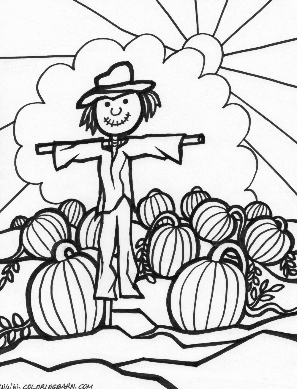 Pumpkin Coloring Pages For Kids
 transmissionpress Pumpkin Patch Coloring Page
