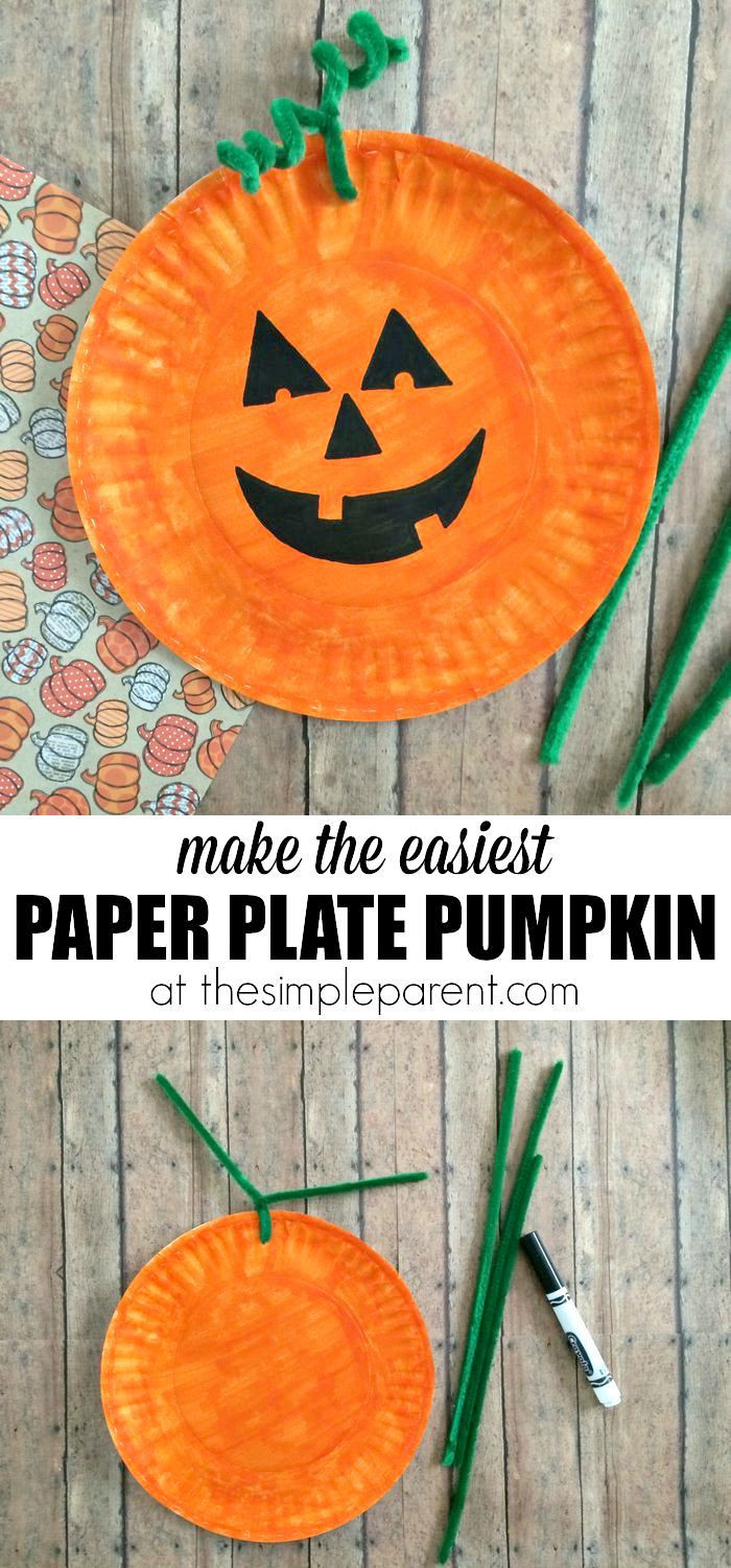 Pumpkin Craft Ideas Preschool
 Easiest Paper Plate Pumpkin Craft
