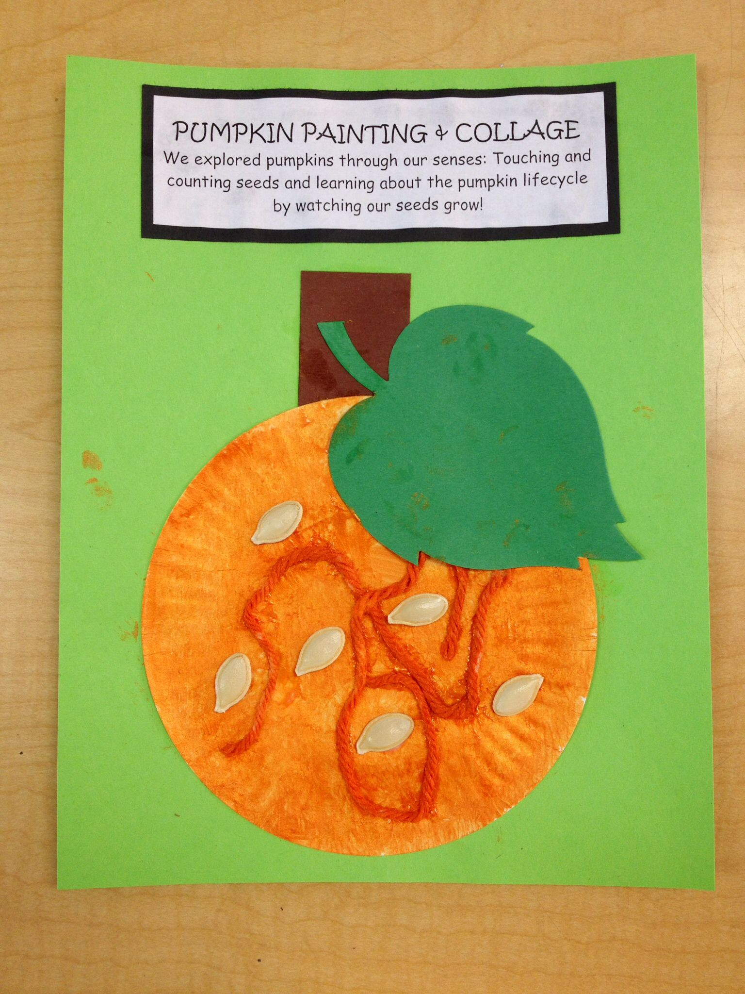 Pumpkin Craft Ideas Preschool
 Preschool Pumpkin painting and collage art Hang paper