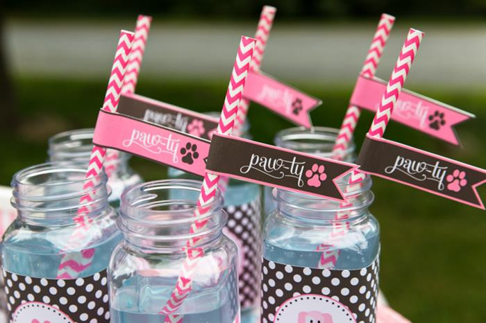 Puppy Birthday Party Supplies
 Kara s Party Ideas Pink Puppy Party Planning Ideas