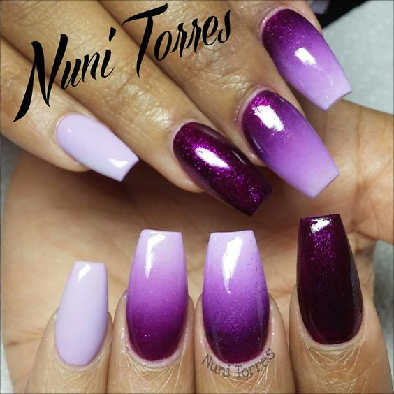Purple Acrylic Nail Designs
 Top 55 Spectacular Purple Acrylic Nails