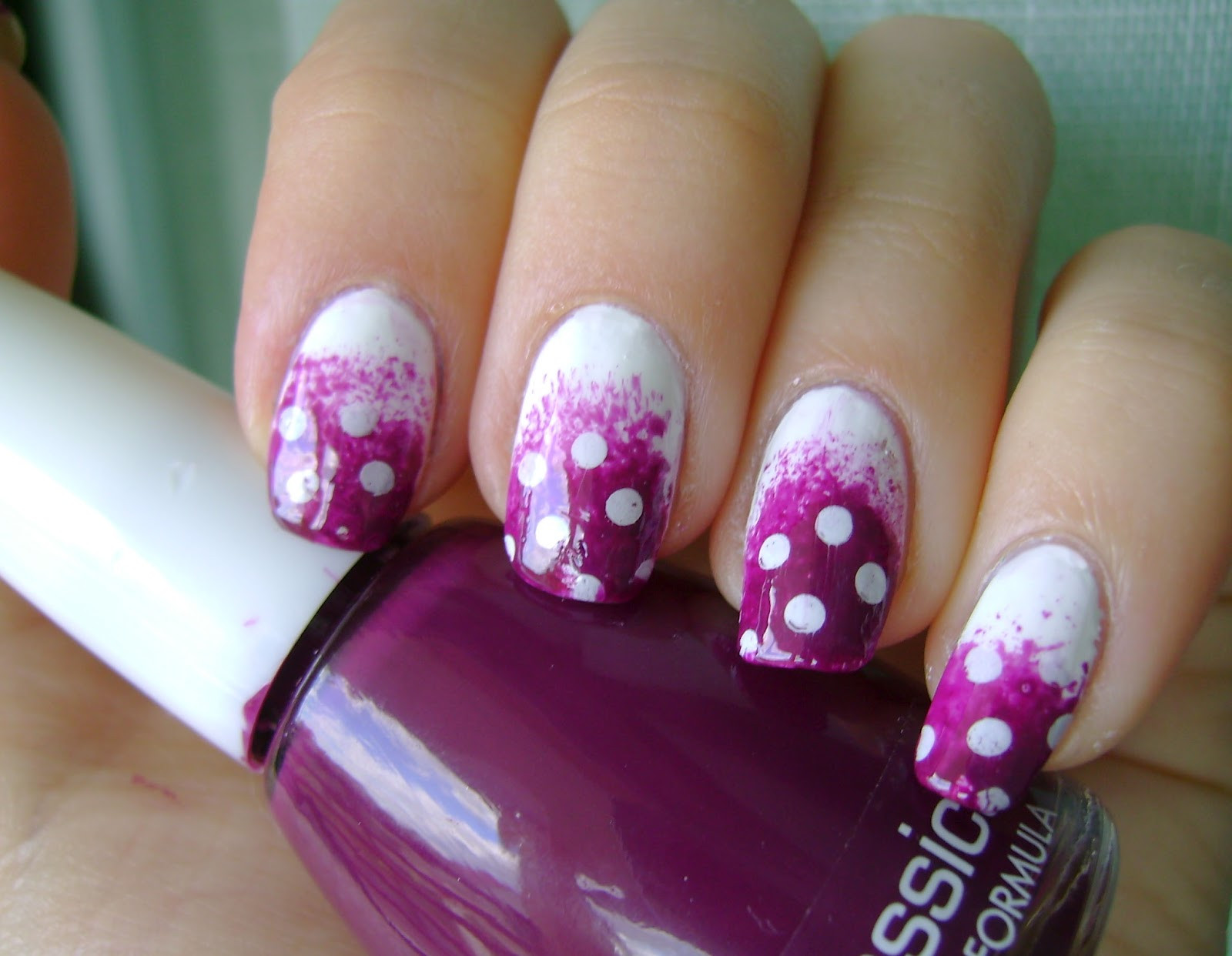 Purple Acrylic Nail Designs
 acrylic nail art designs Purple polka dot manicure