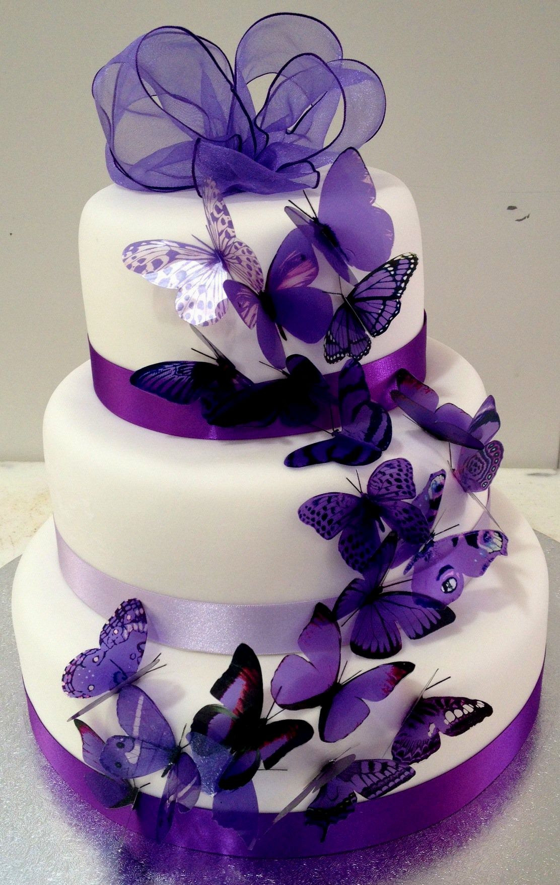 Purple And Black Wedding Cakes
 Black white and purple wedding cakes idea in 2017