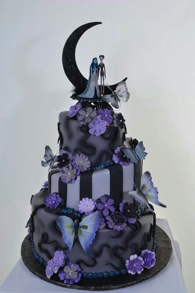 Purple And Black Wedding Cakes
 Purple and Black Wedding Cake Darkside