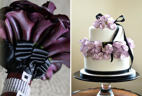 Purple And Black Wedding Cakes
 Create the Look 40s Vintage Sophisticate