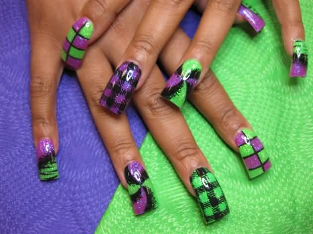Purple And Green Nail Designs
 55 Stylish Green Nail Art Design Ideas For Trendy Girls