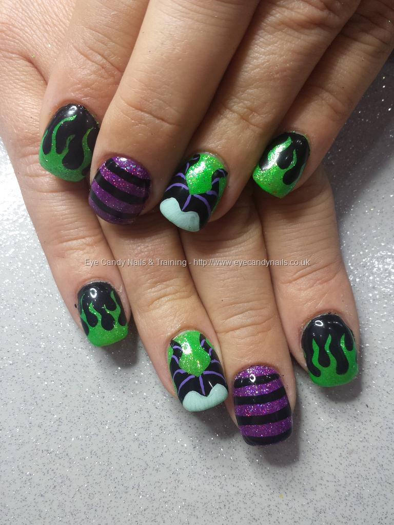 Purple And Green Nail Designs
 Eye Candy Nails & Training Nail Art Gallery