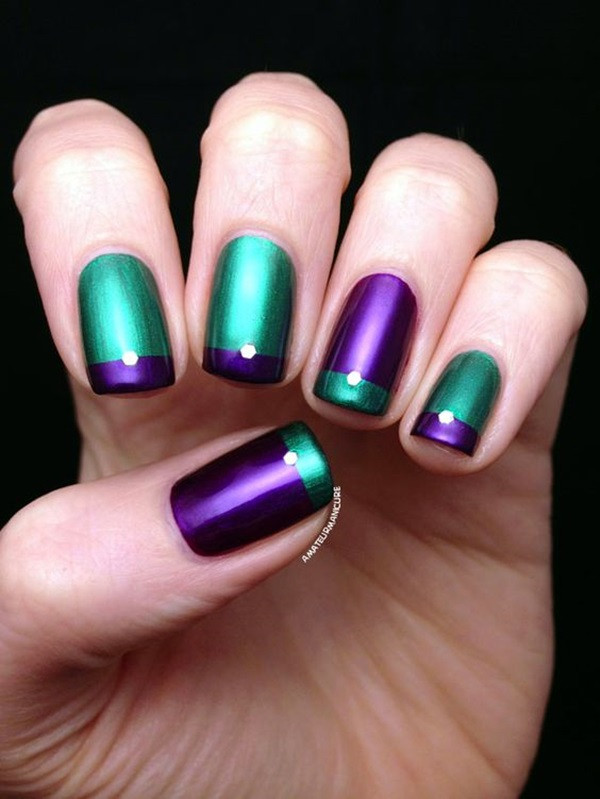 Purple And Green Nail Designs
 45 So Damn y Purple Nail Art Designs