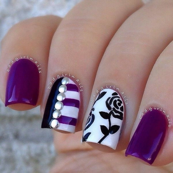 Purple And Green Nail Designs
 30 Trendy Purple Nail Art Designs You Have to See Hative