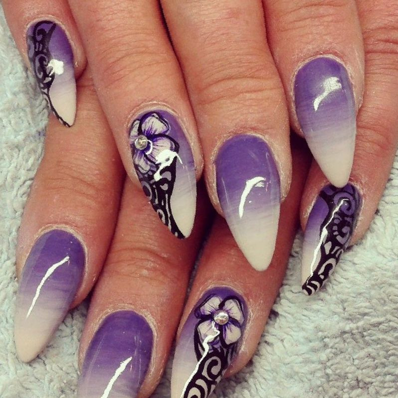 Purple And Green Nail Designs
 28 Purple And White Nails Designs StylePics