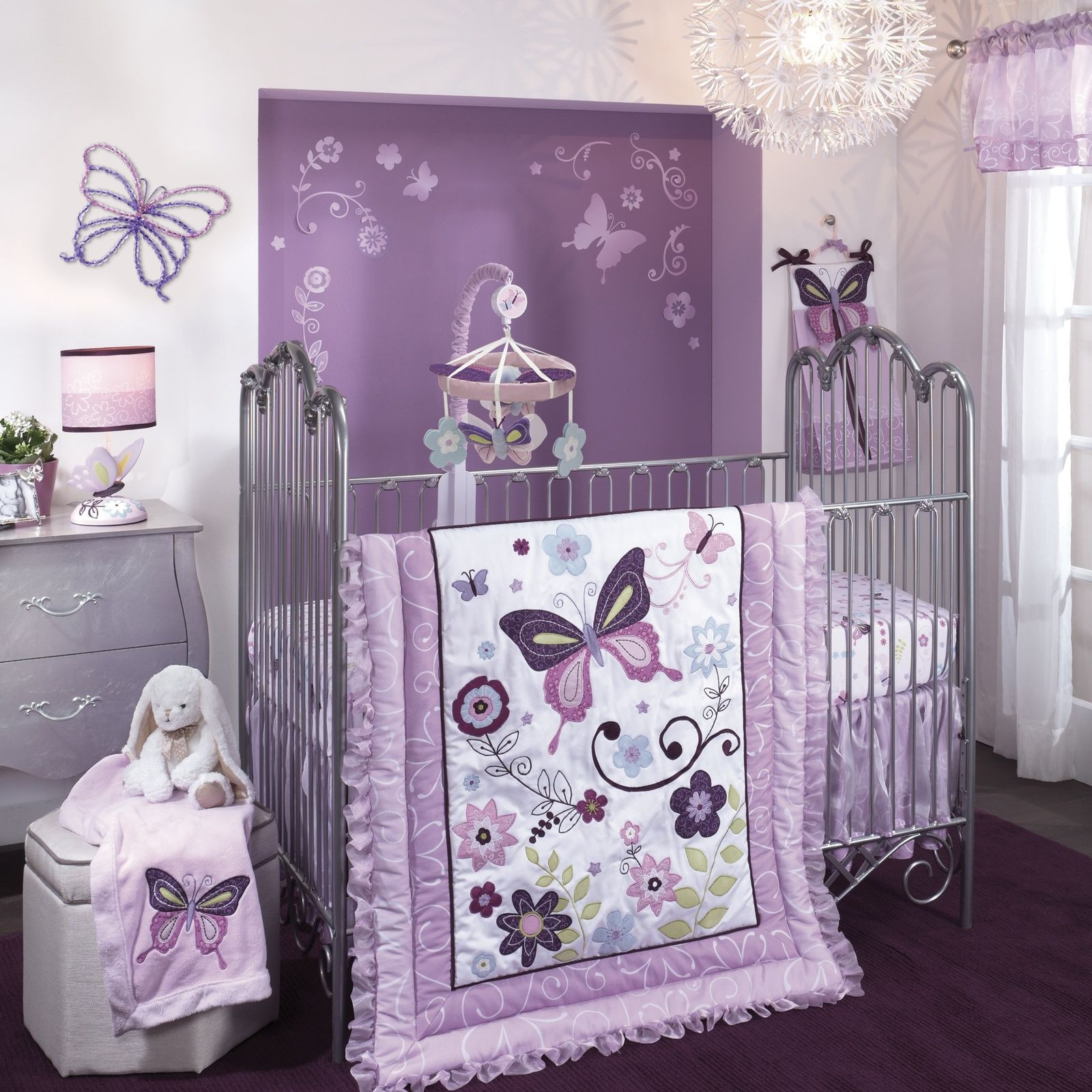 Purple Baby Room Decor
 Bedroom Captivating Nursery Themes For Girls With Cute