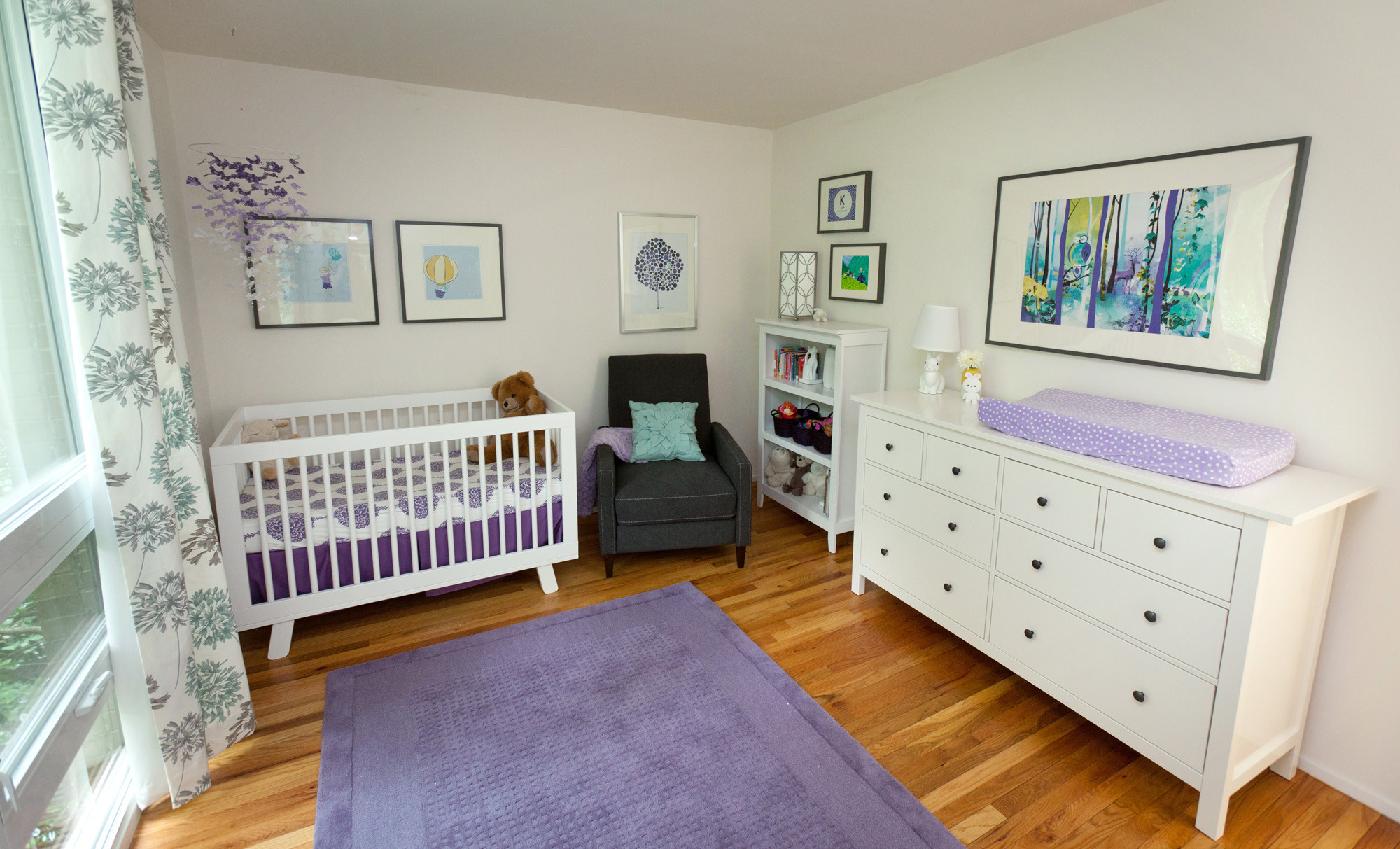 Purple Baby Room Decor
 A Purple Aqua and White Nursery Project Nursery