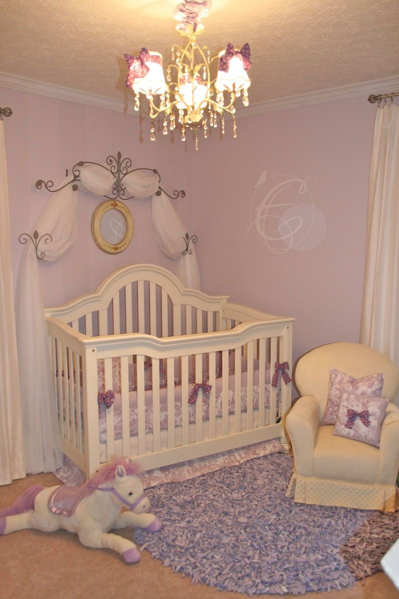 Purple Baby Room Decor
 European Toile And Lavender Baby Nursery