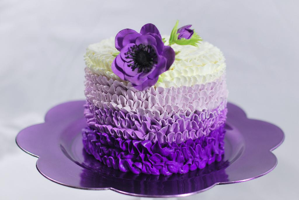 Purple Birthday Cakes
 You have to see Purple Buttercream Cake by Redhead1946