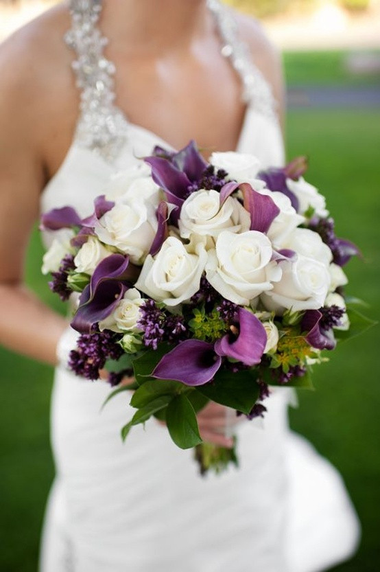Purple Wedding Flower Arrangements
 Purple Wedding Bouquet Inspiration