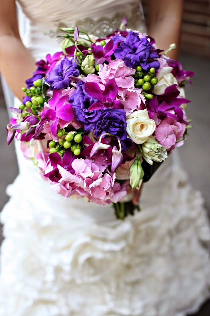 Purple Wedding Flower Arrangements
 Memorable Wedding Romantic Purple Wedding Bouquets