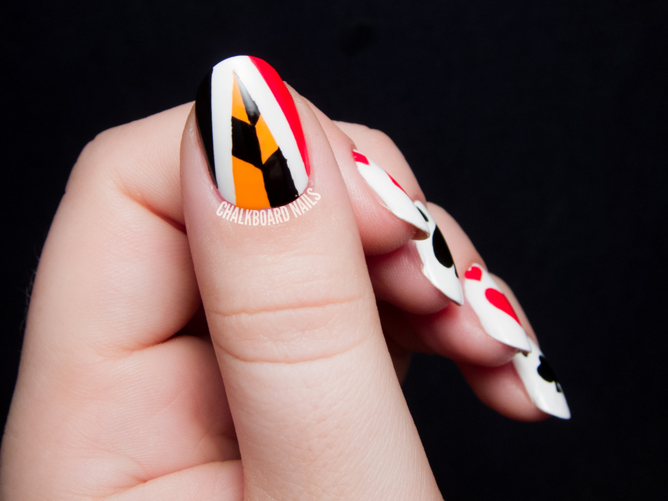 Queen Of Hearts Nail Designs
 f With Their Heads Queen of Hearts Nail Art