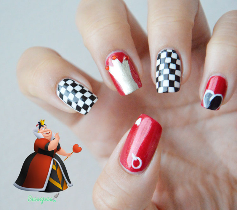Queen Of Hearts Nail Designs
 Queen of hearts nail art by Sweapee Nailpolis Museum of