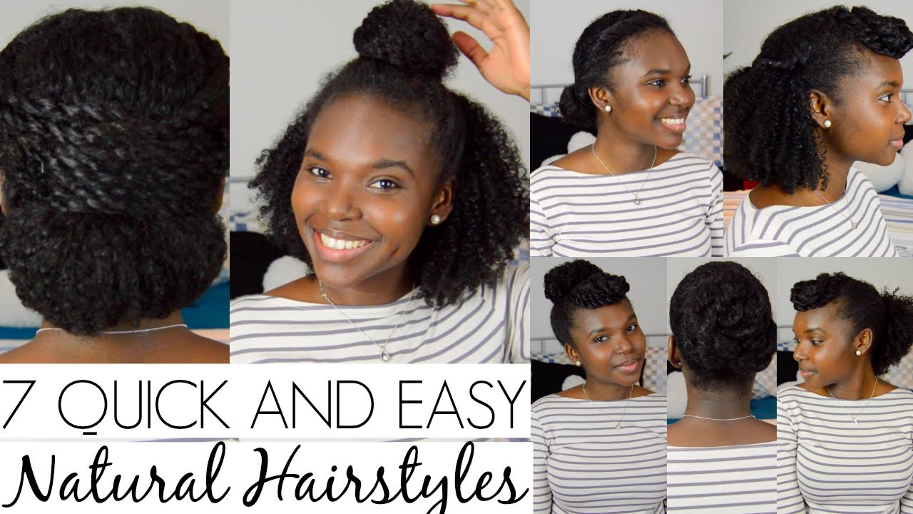 Quick And Easy Hairstyles For Black Hair
 7 QUICK AND EASY Hairstyles For Natural Hair