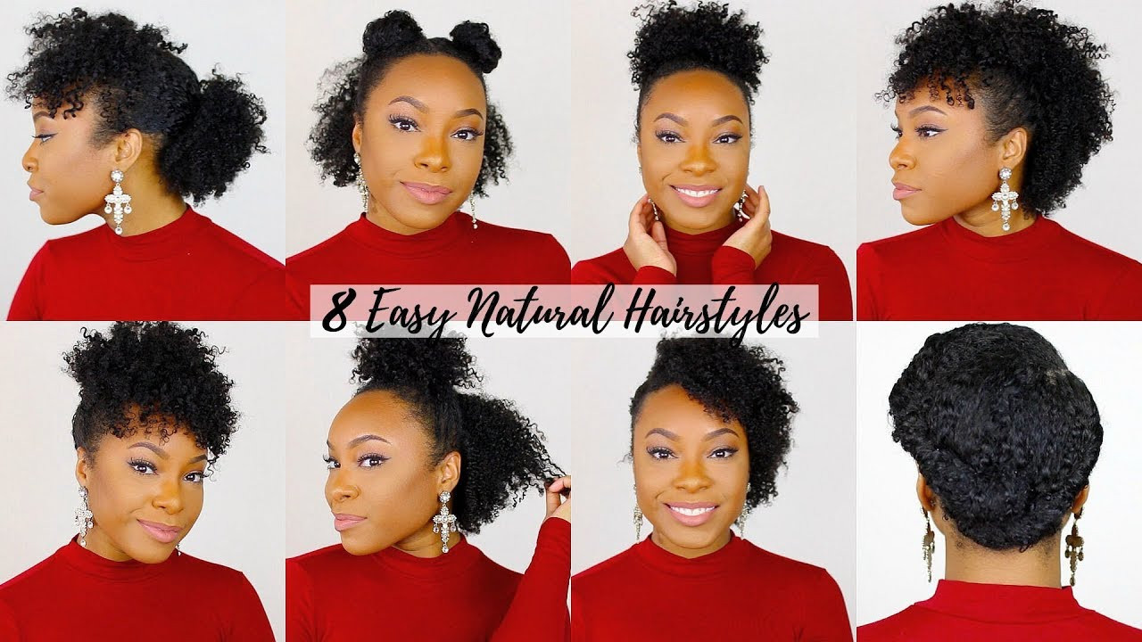 Quick And Easy Hairstyles For Black Hair
 8 QUICK & EASY Hairstyles for Short Medium Natural Hair