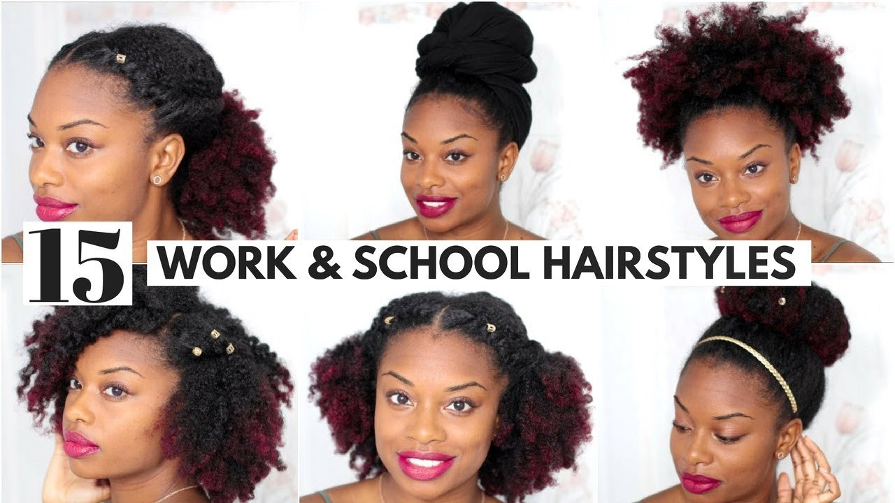 Quick Natural Hairstyles For Work
 15 EASY NATURAL HAIRSTYLES FOR WORK AND BACK TO SCHOOL