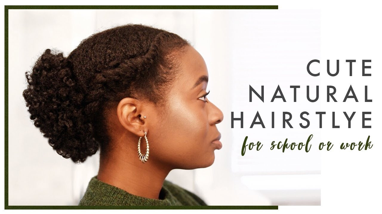 Quick Natural Hairstyles For Work
 Simple Hairstyle For Short 4C Natural Hair