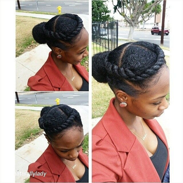 Quick Natural Hairstyles For Work
 A Cute natural up do for the professional environment