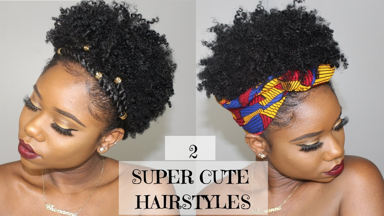 Quick Natural Hairstyles
 Two SUPER CUTE And EASY Hairstyles For SHORT Natural Hair