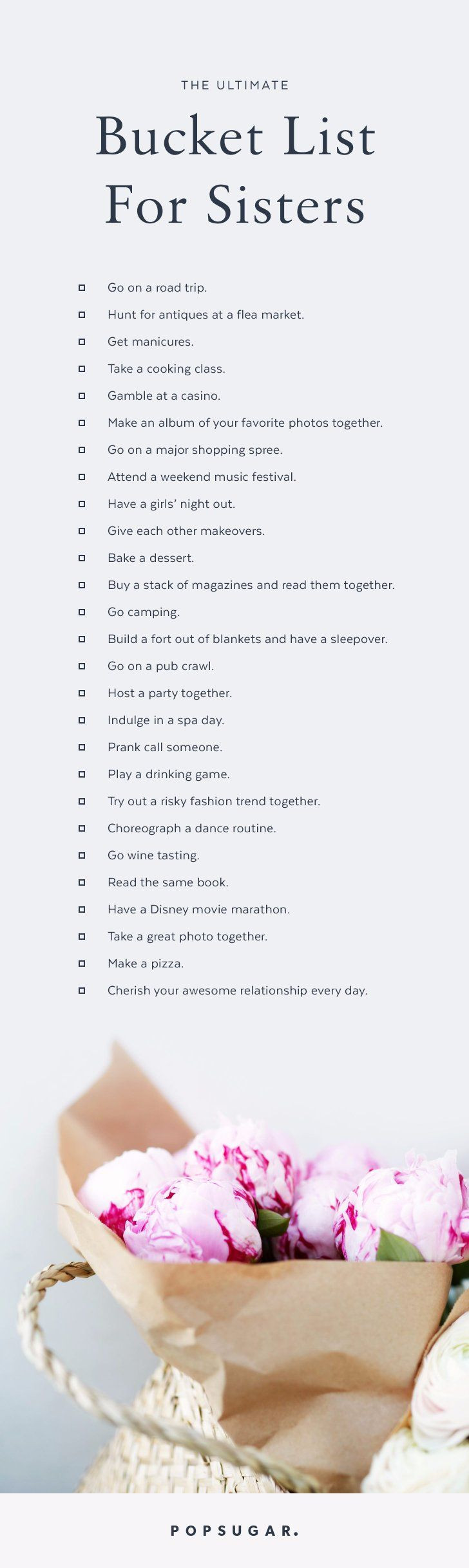 Quote About Sisters Birthday
 The Ultimate Bucket List For Sisters