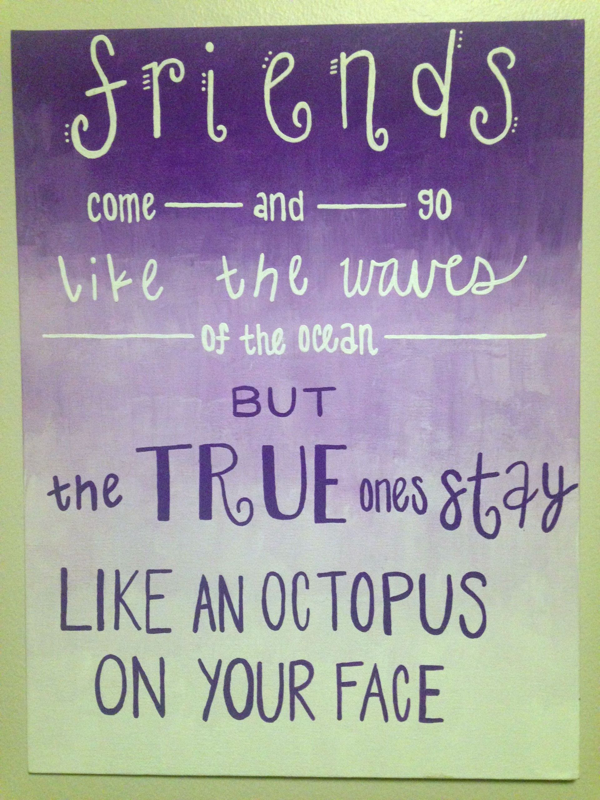 Quote For Your Best Friend Birthday
 painted canvas with quote on purple ombre background