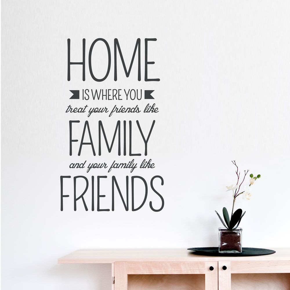 Quotes About Homes And Family
 Home Is Where Wall Quote Decal