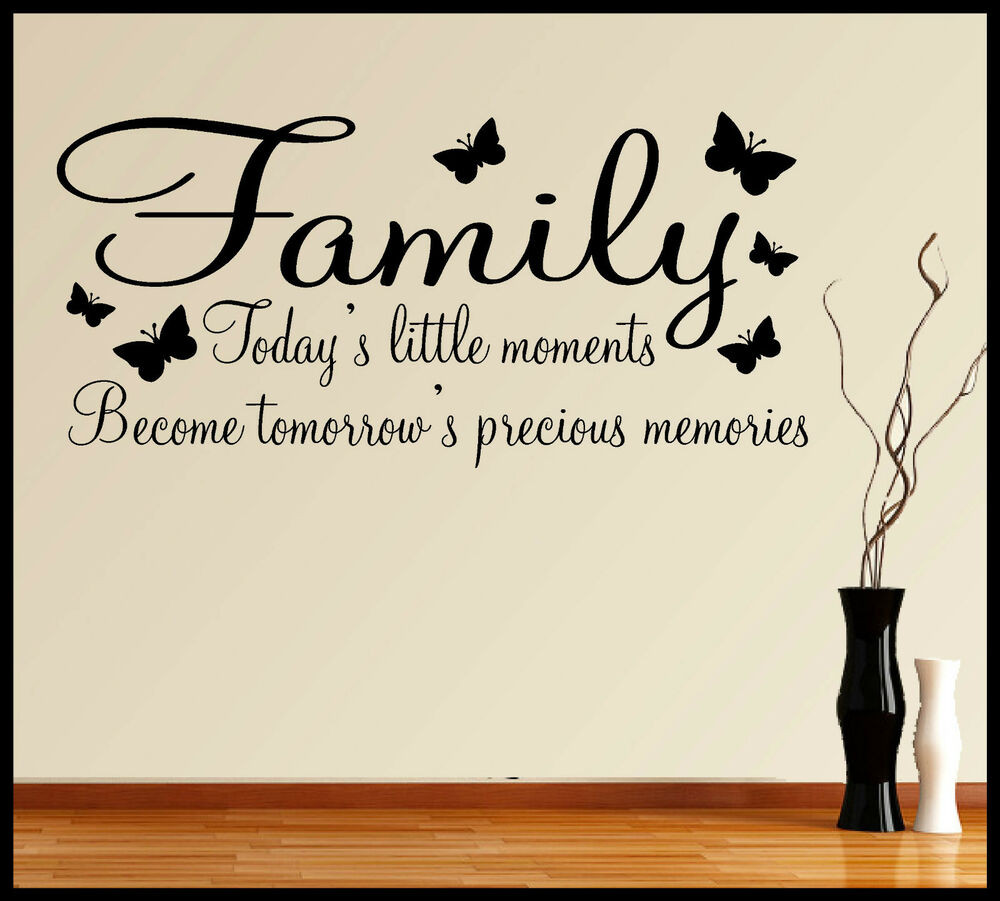 Quotes About Homes And Family
 FAMILY WALL ART STICKER QUOTE INSPIRATIONAL WORDS PHRASES