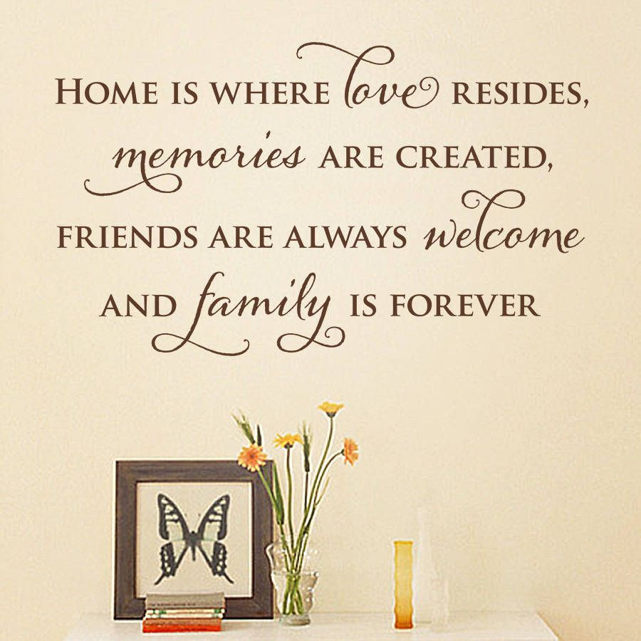 Quotes About Homes And Family
 home is quote wall sticker by making statements