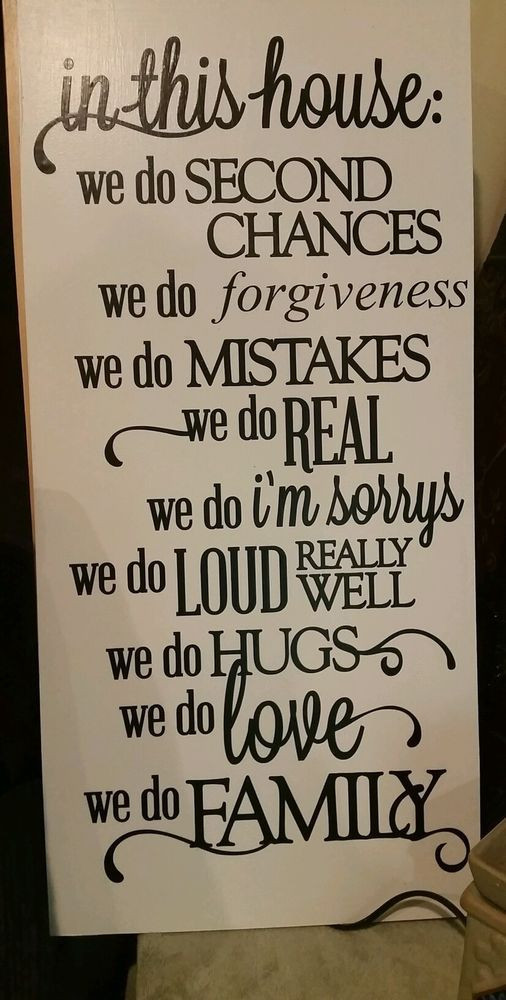 Quotes About Homes And Family
 In This House We do forgiveness Family Quote Wooden Wall