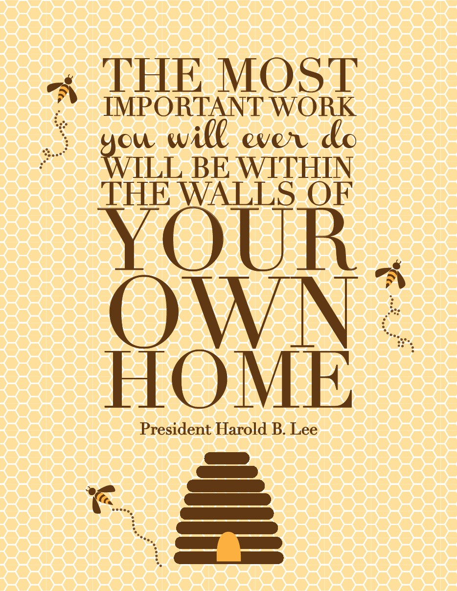 Quotes About Homes And Family
 Harold B Lee Quote About Family The Red Headed Hostess