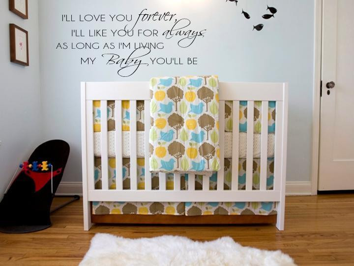 Quotes For Baby Room
 I LL LOVE YOU FOREVER Vinyl Wall Decal Words Lettering