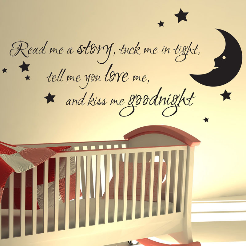 Quotes For Baby Room
 NURSERY WALL STICKER READ ME A STORY KIDS ART DECALS