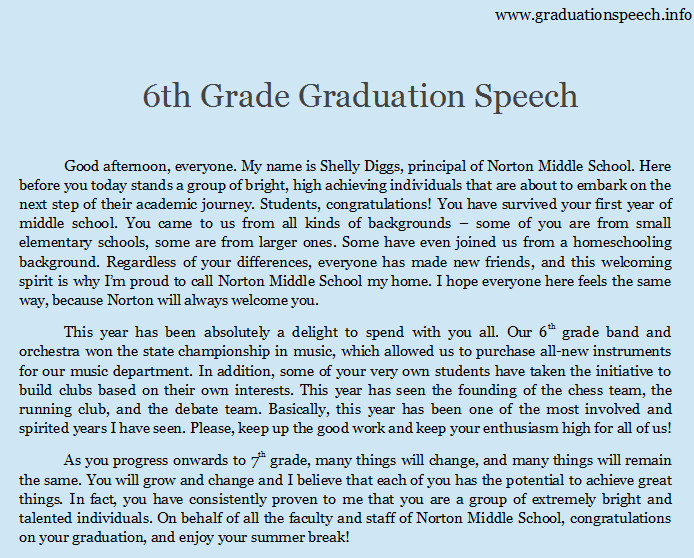 Quotes For Graduation Speech
 8th Grade Graduation Speech Quotes QuotesGram