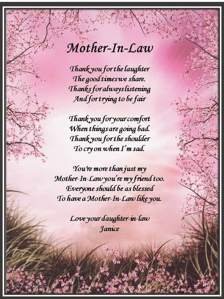 Quotes For Mother In Laws
 Mother in law Poems