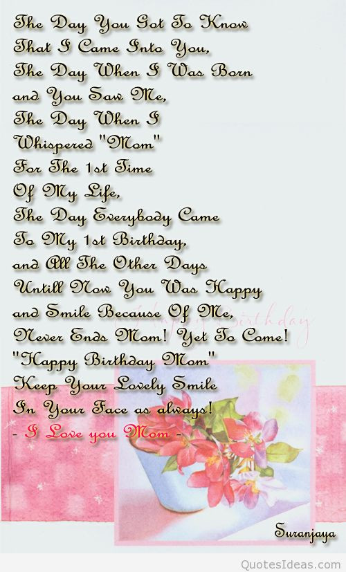 Quotes For Mothers Birthdays
 Top happy birthday mom quotes