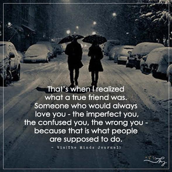 Quotes For True Friendship
 That s when I realized what a true friend was